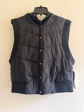 FP Movement by Free People Black Quilted Hooded Puffer Vest